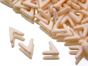 Намистини Ava 10×4 мм Chalk White Champagne Luster