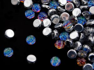 Намистини Baroque Cabochon Duo 7 мм Crystal Backlit Petroleum