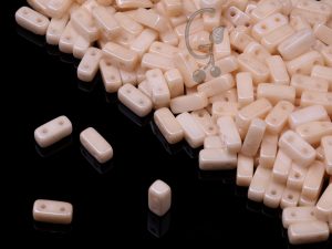 Намистини Brick 3×6 мм Chalk White Champagne Luster