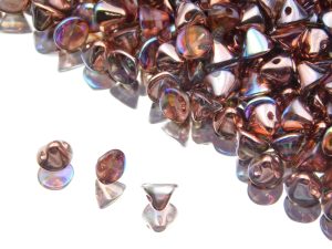 Намистини Button 4 мм Crystal Copper Rainbow