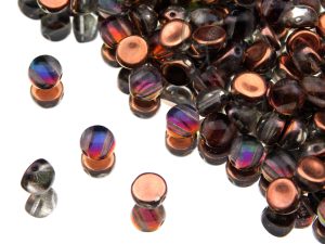 Намистини Cabochon Duo 6 мм Crystal Underlit Vapor