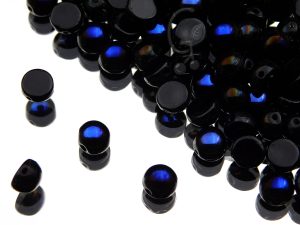 Намистини Cabochon Duo 6 мм Jet Azuro
