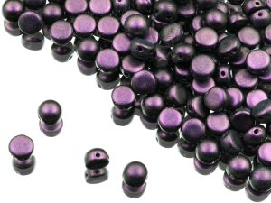 Намистини Cabochon Duo 6 мм Jet Polychrome Black Currant