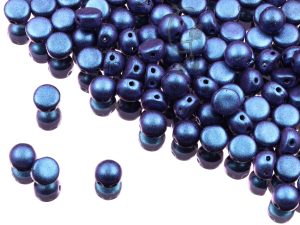Намистини Cabochon Duo 6 мм Jet Polychrome Indigo Orchid