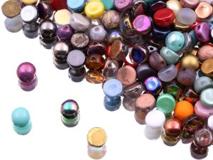 Намистини Cabochon Duo 6 мм Мікс