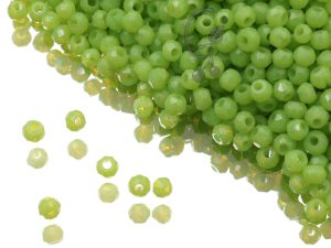Грановані китайські ронделі 1 мм Apple Green
