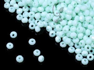 Грановані китайські ронделі 1 мм Chrysolite Opal