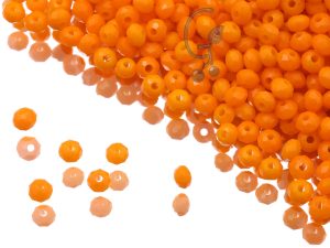 Грановані китайські ронделі 1 мм Tangerine