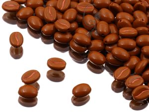 Намистини Кавові зерна 11×8 мм Opaque Chocolate Copper Finish