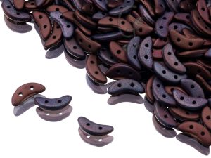 Намистини Crescent 10×3 мм Jet Matte Bronze Vega