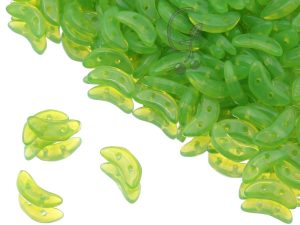 Намистини Crescent 10×3 мм Milky Dark Peridot