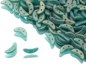 Намистини Crescent 10×3 мм Sueded Gold Atlantis Green