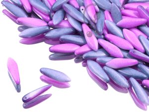 Намистини Dagger 5×16 мм Chalk White Funky Purple