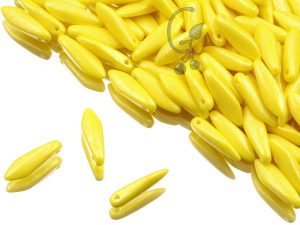 Намистини Dagger 5×16 мм Opaque Yellow Stardust