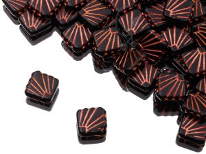 Намистини Diafan 17×17 мм Jet Red Copper Finish