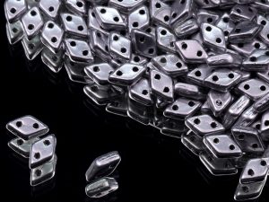 Намистини Diamond 6,5×4 мм Jet Aluminium Silver