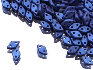 Намистини Diamond 6,5×4 мм Jet Metallic Suede Blue
