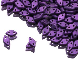 Намистини Diamond 6,5×4 мм Jet Metallic Suede Purple