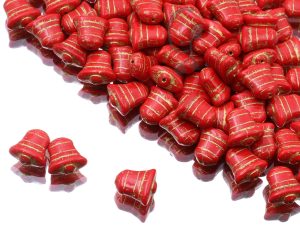 Намистини Дзвони 14×13 мм Opaque Red Gold Finish