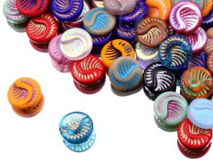 Намистини Fossil Coin 19 мм Мікс