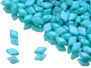Намистини GemDuo 8×5 мм Alabaster Tropical Mint