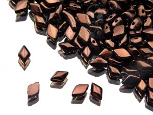 Намистини GemDuo 8×5 мм Jet Bronze