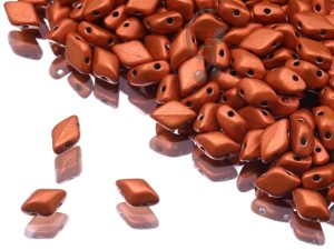 Намистини GemDuo 8×5 мм Saturated Metallic Russet Orange