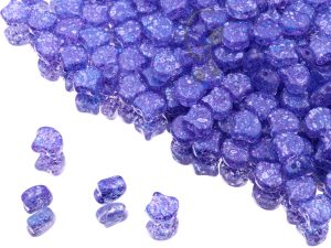 Намистини Ginkgo 7,5 мм Crystal Confetti Splash Indigo