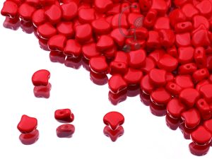 Намистини Ginkgo 7,5 мм Opaque Red