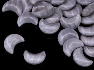 Намистини Півмісяці 14 мм Silky Gray