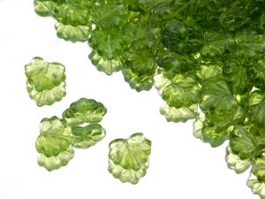Намистини Кленові листочки 13×11 мм Olivine