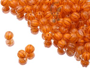 Намистини Melon 8 мм Orange Opal Red Copper Finish