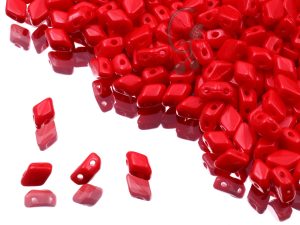 Намистини MiniGemDuo 6×4 мм Opaque Red