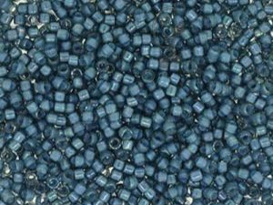 Намистини Бісер Miyuki Delica 11/0 Fancy Lined Teal Dark Blue (DB2384)