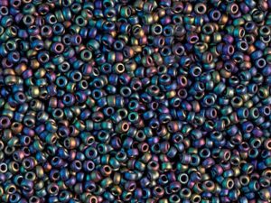 Бісер круглий 15/0 Miyuki Matted Multi Iris (15-401FR)