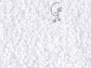 Бісер круглий 15/0 Miyuki White Opaque Matted (15-402F)