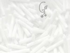 Стеклярус кручений 12 мм Miyuki White Opaque (12-402)