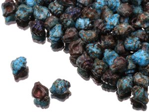 Намистини Мушлі мурекса 15×12 мм Alabaster Senegal Green Sliperit