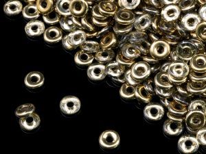 Намистини O bead 4×1 мм Crystal Amber