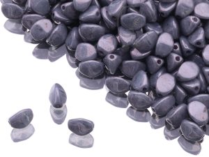 Намистини Pinch 5×3 мм Chalk White Grey Luster