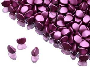 Намистини Pinch 5×3 мм Chalk White Pastel Burgundy