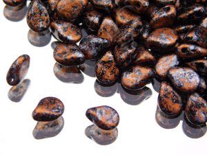 Намистини Pip 5×7 мм Jet Tweedy Copper