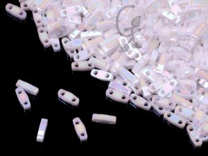 Намистини Miyuki Quarter Tila White Pearl AB (QTL471)