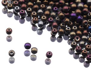 Круглі намистини 3 мм Jet Brown Iris