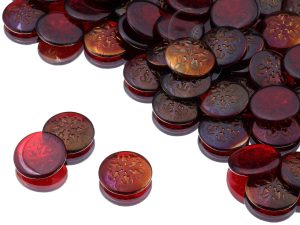 Кабошон сніжинка 21 мм Ruby Valentinite