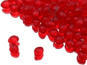 Намистини Суниці 16×11 мм Light Ruby