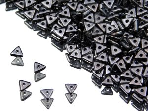 Намистини Tri-bead 4,5 мм Jet Full Chrome