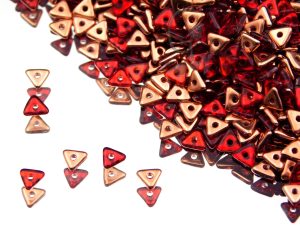 Намистини Tri-bead 4,5 мм Ruby Capri Gold