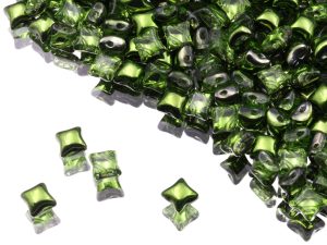 Намистини WibeDuo 8 мм Crystal Olive Metallic Ice