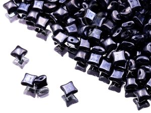 Намистини WibeDuo 8 мм Jet Hematite